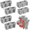 Forhome 32 pcs Treno binari ferroviari giocattolo Binari ferroviari giocattolo,Binari per treno,Binari per città,Binari ferroviari giocattoli,Accessori di Rotaie per Ampliare la Ferrovia del Treno Giocattolo