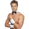 SMIFFYS Kit da spogliarellista, uomo colletto, farfallino e polsini Halloween