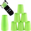 ZoneYan 12 Pezzi Sport Stacking, Cup Stacking, Stacking Cups, Giochi da Giardino per Bambini, Giochi di Partito, Allenamento Della Sfida di Velocità, Verde