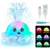 Gigilli Giocattolo da bagno Octopus a forma di polpo, ricaricabile, luminoso, per bambini, Blu