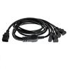 HangTon Cavo divisore di alimentazione PC PC PDU HangTon UPS da C14 a 4 x C13 10A 250 V Cavo di prolunga (1,8 m (6 piedi))