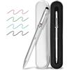 SMTTW Penna stilo 5 in 1 e penna multicolore in uno, penna multifunzione con confezione regalo in metallo, penna a sfera per iPad con pennino universale multicolore per touch screen (nero)