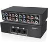 XMSJSIY Componente Interruttore video AV 3 in 1 Out Composite 5 RCA YPbPr RGB Interruttore di selezione AV Splitter Converter Box 3-Way Hub 1080P per Xbox 360 Wii PS2 PS3 DVD VCD EVD HDVD