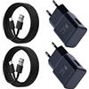 Powersky (2 pezzi) Caricatore Rapido USB-C con cavo Type-C da 1,5m, Per Samsung Galaxy S22, S21, S20, S10, S9, S8, A14, A15, A16, A17, A35, A36, A37, A53, A54, A55, A56, A57 e tablet Caricabatterie USB-C