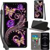 PHINIENLAND Cover per iPhone 13 / iPhone 14 Case PU Pelle Custodia [Kickstand] [Chiusura magnetica] [Slot per Schede], Portafoglio Flip Custodia per iPhone 13/14,Farfalla dorata