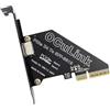 xiwai Scheda host PCI-Express 4.0 4x a Oculink 4x SFF-8612 SFF-8611 per dock per scheda grafica esterna eGPU SSD U.2 PCIE