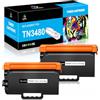LeciRoba Cartuccia toner TN3480 per Brother TN-3480 TN-3430 per Brother HL-L5000D HL-L5100DN HL-L5200DW HL-L6400DW DCP-L5500DN MFC-L5700DW MFC-L5750DW MFC-L5850DW MFC-L5900DW(nero, confezione da 2)