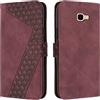 OKZone Cover per Samsung Galaxy A3 2017/A320, Custodia in Pelle Samsung A3 2017/A320, Cover a Libro Galaxy A3 2017/A320 Magnetica Portafoglio Folio PU Pelle Flip Caso con Wallet Case Cover (Rosso)
