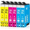 SINOPRINT 35XL Cartucce compatibili con Epson 35XL 35 XL Multipack per Workforce Pro WF-4720 WF-4725 WF-4730 WF-4740 WF-4720DWF WF-4725DWF WF-4730DTWF WF-4740DTWF (2 ciano, 2 magenta, 2 giallo)