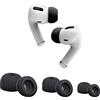 CANOPUS Gommini per AirPods Pro Gen 1 & 2, Gommini Auricolari Memory Foam 3 Paia (Piccolo, Media, Grande), Cuscinetti Auricolari, Eccellente di Riduzione del Rumore, Nero