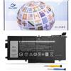 ANTIEE K5XWW Batteria per Dell Latitude 5289 7389 7390 E5289 P29S001 | P29S002 2-in-1 Series L3180 P29S Notebook battery 6CYH6 725KY N18GG 71TG4 451-BBZC CFX97 Laptop 7.6V 60Wh 7500mAh 4-Cell