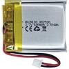 HXJNLDC Batteria ricaricabile al polimero di litio CC 3.7V 680mAh 802530, adatta per prodotti elettronici fai da te 3.7-5V con sostituzione della batteria a 2 fili incorporata e luci LED