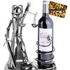 Brubaker Supporto per Bottiglie di Vino Justitia con Serpente - Supporto per Bottiglie di Scultura in Metallo - Regalo di Vino con Figura in Metallo per Avvocati, Giudici - con Biglietto D'auguri