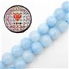 Fukugems Perline con Stretch Cord per Gioielli Che Fanno Perline di Pietra sciolte per DIY Energy Stone Healing Power Bracelet 10mm=76 Pezzi e 1 Rotolo Cavo Aquamarine AAA 10mm