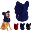 TABKSOLA Cuffia in lana per cani e gatti autunno-inverno, copricapo con orecchie dolci, scollatura regolabile, morbida protezione cervicale per animali piccoli e medi (Blu, S)