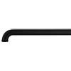 Keymark Tubo da parete in ottone 350 mm per sifone tubolare, prolunga Keymark, tubo extra lungo con arco a 90°, 32 mm, per sifone a bottiglia, nero opaco