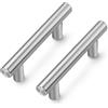 Ravinte 15 maniglie per mobili in argento, per mobili da cucina, 64 mm, con foro centrale, maniglie per armadi, in acciaio inox