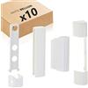 Ante bellum Set di coperture per nastri in PVC - tappi in plastica per finestre e porte del balcone, universali per montaggio a sinistra o a destra, aspetto uniforme, facile installazione - bianco (10