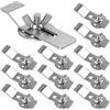 LEONTOOL Clip per lavello sottopiano, confezione da 12 staffe per lavello e kit di montaggio, morsetti di fissaggio per lavelli da cucina e bagno, kit di riparazione per installazione su piano di