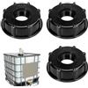 YUZHEDM 3 Pezzi Tappi Adattatori IBC Adattatore Cisterna 1000 Litri, Adattatore Rubinetto, Plastica Nera Connettore Serbatoio Acqua per Tubi Giardino Serbatoi IBC Cisterne Acqua Piovana (3/4)