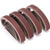 Ndjiloik 48 Pezzi Nastri Abrasivi 30 x 533 mm,Set di Nastro Abrasivo 6 x grana 40/60/80/120/180/240/320/400 Mixpack Per Levigatrici Rimuovere Metallo/Legno