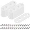 QUARKZMAN 40 Pcs Staffe Piatte Dritte, 55mm x 5mm Piastra Di Rinforzo In Ferro Con Viti Piastre Di Riparazione Staffe Di Collegamento Per Mobili In Legno, Bianco