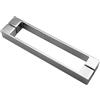 KEABATH 1 pezzo Maniglia per porta doccia in vetro quadrato cromata, distanza tra i fori di 190 mm, maniglia per porta doccia resistente da 225 mm di lunghezza per box doccia, stanza doccia, cabina