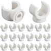 GORGECRAFT 20 pz 12mm PEX Clip Tubi Morsetti Ganci Supporto Tubo PVC Bianco Plastica A Forma di U Gancio Tubi Dell'Acqua Supporto Fissaggio Tubo Clip Presa Morsetti per Fissaggio Sicuro Strumenti