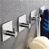 LYCXAMES Ganci Adesivi, 4 Pezzi Ganci Portasciugamani, Ganci Appendiabiti Adesivi in SUS 304 Acciaio Inox, Gancio per Cucina e Bagno,Armadio,Camera(Argento)…