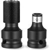 Bewudy 2 pezzi adattatore per avvitatore a percussione, 1/2 su 1/4 pollici, adattatore per avvitatore a percussione di alta qualità, accessorio per chiavi a cricchetto