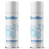 Cura Farma Curasilver Spray All'Argento Colloidale Con Acido Ialuronico, Bombola Da 125 Ml - Tipo Katoxyn, Kadermin, Connettivina, Farmactive - Originale Cura Farma - 500 g (Confezione da 2)