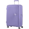American Tourister Trolley grande espandibile realizzato in polipropilene, leggero e resistente con chiusura fissa con combinazione a 3 cifre con funzione TSA. Dispone di 4 ruote pivotanti, maniglia s