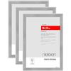 nielsen cornice per foto, 10 x 15 cm (set di 3), alluminio, Argento opaco, cornice per fotoper posizionarein formato verticale e orizzontale, vetro sintetico, Atlanta