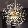 KUNYEEE Lampadari moderni a forma di fuochi d'artificio Lampada a sospensione Dandelion, oro 8 luci G9 Lampadari con cristalli Lampada da salotto, camera da letto, sala da pranzo, ingresso, Φ45 cm