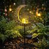AebeChun Lampade Solari da Giardino,Luci Solari da Giardino Decorative,Luci Decorative per Esterni con Sfera di Vetro a Led Luce,Impermeabili Luna Lampada Solare per Balcone,Terrazza,Prato,Patio