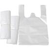 SHDIEHJFMLDH 200PCS Sacchetti in Plastica Trasparente a forma di gilet, per alimenti/spesa/asporto/prodotti alimentari, Transparent, 45cm x 35cm,28cm x 42cm