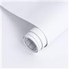 Arthome WALL DECOR Arthome Bianco Pellicola Adesiva per mobili 90cmx3m Carta da Parati Solido Opaco Strutturato Autoadesivo pellicola vinilica Decorativa per armadi