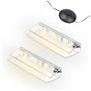 kalb Material für Möbel kalb | Illuminazione LED per bordi in vetro Ambilux Clip trasparente 3000 K 5000 K 1-10 set 4-10 mm interruttore a pedale in vetro espandibile per dimmer/controller