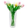 CiciIng 19,5 cm, vaso in cristallo, vaso di fiori in vetro trasparente e spesso, centrotavola, vaso di fiori con motivo a pois per soggiorno, camera da letto