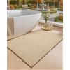 COLOR&GEOMETRY Tappeto da Bagno Chenille Ultra Morbido Khaki 40x60 cm - Assorbente, Fondo Antiscivolo in Gomma, Lavabile in Lavatrice per Bagno e Lavandino