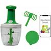 BIOVIRA Eco by Design BIOVIRA Tritatutto Manuale 5 Lame Inox - Chopper da Cucina tipo Pedro Chef, Frullatore Manuale e Tritaverdure per Cipolla, Aglio, Prezzemolo, Verdure, Slap Chop Vegetable Chopper + Ricettario Digitale