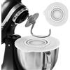FARYODI Copertura per ciotola del mixer in silicone, compatibile con Kitchen-Aid 4,5 - 5 Quart, coperchio ermetico di qualità alimentare con piccola ciotola pieghevole (bianco)