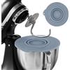 FARYODI Copertura per ciotola del mixer in silicone, compatibile con Kitchen-Aid 4,5 - 5 Quart, coperchio ermetico di qualità alimentare con piccola ciotola pieghevole (grigio)