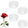 Heyumybit 4 pezzi Rana di Fiori con 3 Ventose,Supporti Rotondi in Plastica Trasparente Ikebana,Rane Giapponesi per Composizioni Floreali,Decorazioni per Vasi di Casa