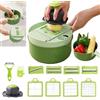 ZWMYF Affetta Verdure 10 in 1, Taglia Verdure Manuale Multifunzionale con Contenitore, Mandolina Cucina per Cubetti, Verdure e Frutta, Lavabile in Lavastoviglie