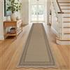 SHACOS Tappeto Passatoia per Corridoio Cucina 60x240cm, Aspetto di Juta, Tappeto Corridoio Lungo Moderno Antiscivolo Lavabile Tappeti Runner per Ingresso Cucina Lavanderia