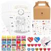 Taufe Libro da colorare per bambini, libro da colorare per matrimonio, set da 10 pezzi, con 10 scatole, matite colorate e temperamatite, libro da colorare, bomboniere, matrimonio per bambini
