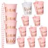 YeahBoom Bicchieri da Shot con Catena,14 Pezzi Collana in Vetro da Sposa con Perline Plastica,Collane di Addio al Nubilato,Collane per Feste da Addio al Nubilato,Groom e Bride,Team Bride,Groom To Be