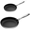 SCANPAN CTX Set di 2 padelle, Acciaio Inossidabile, Inox