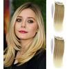 SJZDYLXY Extension per capelli lisci spessi 20 cm, per aggiungere volume extra ai capelli, extension per capelli corti, invisibili, soffici, topper per donne con capelli diradati